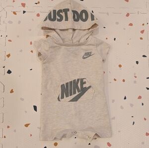 6M Nike Baby Hooded Romper - "Just Do It"